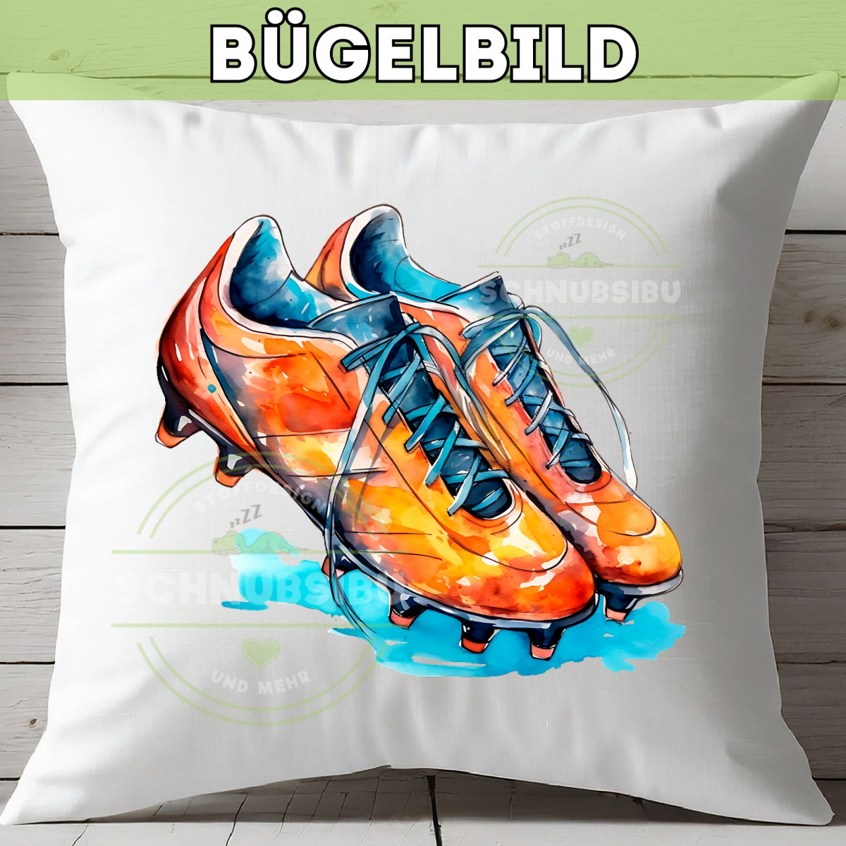 Bügelbild Fussballschuhe